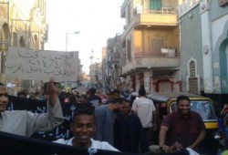 مسيرة لاحرار مدينة قوص بقنا تهتف "الانقلاب اصل الخراب"