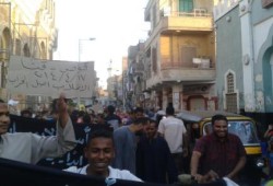 مسيرة لاحرار مدينة قوص بقنا تهتف "الانقلاب اصل الخراب"