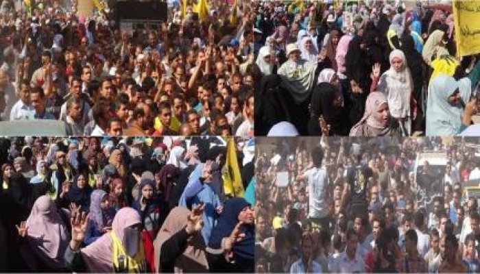 بث مباشر ... حشود الشعب المصري الهادرة في الشوارع تعلنها بقوة "مصر ليست تكية"