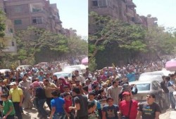 "مصر ليست تكية" .. حشود طلاب الجامعة مع اهالى حلوان بمسيرة مناهضة للإنقلاب