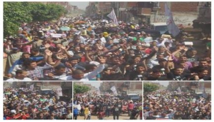 الالاف من أهالى ههيا والعدوة قرية الرئيس ينتفضون في مسيرة حاشدة