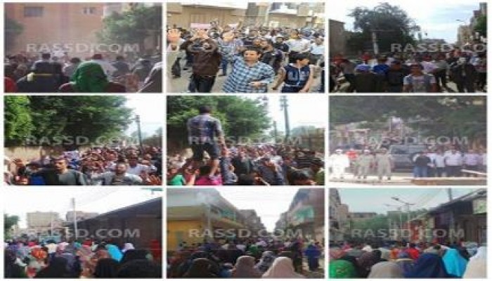 "مصر مش تكيه "  جانب من فعاليات محافظة ‏المنيا اليوم رفضا للانقلاب