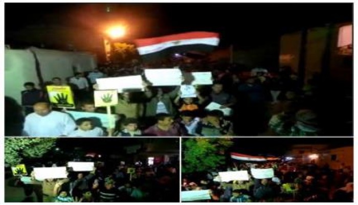 البحيرة: مسيرة ليلية حاشدة بحوش عيسى ضمن فعاليات "مصر ليست تكية"