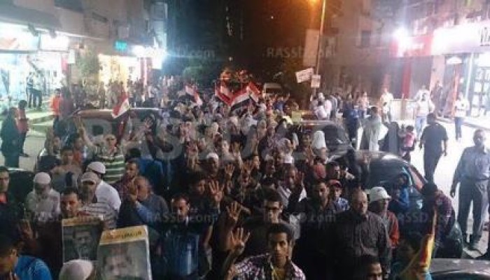 انطلاق مسيرة حاشدة مناوئة للانقلاب بحلوان‬ في اسبوع مصر مش تكية