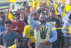 كفرالشيخ‬: مسيرات علي الطريق الدولي بالرياض ضد الانقلاب في يوم شم النسيم