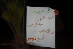 بالفيديو: وقفة لاهالى بئرالعبد رفضا للانقلاب بختام اسبوع مصر ليست تكية