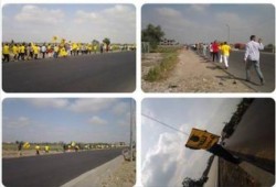 البحيرة : سلاسل بشرية و ماراثون رياضي بمدينة أبو حمص في جمعة " حاميها حراميها "