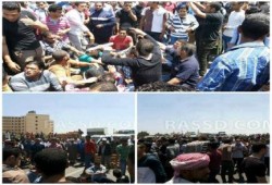 البحيرة .. طلاب المعهد العالي للهندسة والتكنولوجيا يقطعون الطريق الصحراوي