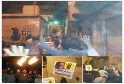 بالصور: مسيرة ليليه حاشده ضد الانقلاب بقرية العدوة مسقط رأس الدكتور محمد مرسي