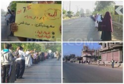 سلاسل بشرية لرفض الانقلاب بميت غمر "زواج مصر من أمريكا باطل"