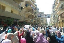 مسيرة بطنطا احتجاجا على ترشح السفاح للرئاسة بجمعة "جواز امريكا من مصر باطل"