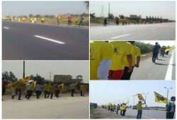 عفاريت ضد الانقلاب بأبو حمص تنظم مارثون رياضي على الطريق الزراعي