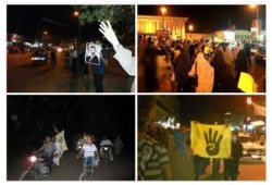 مسيرات وسلاسل ليلية لثوار أسوان تضامنا مع إنتفاضة السجون ورفضا للانقلاب الفاشي