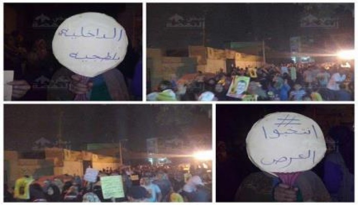 إحدى قرى الجيزه تنتفض ضد حكم العسكر