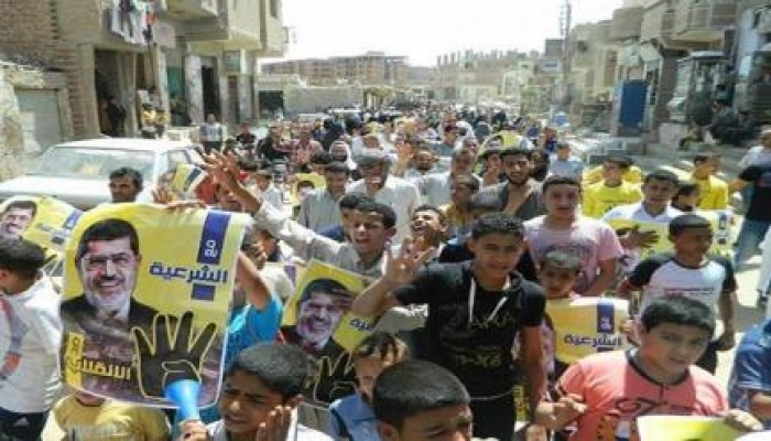 حشود كبيرة في مسيرة طامية بالفيوم ضد الانقلاب .. جمعة "باطل ما يحكمش"