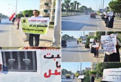 سلسلة بشرية رافضة للانقلاب صباح اليوم ب‏برج العرب