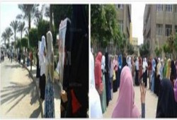 وقفة احتجاجية لطالبات "أزهر تفهنا الاشراف" للمطالبة بحق زملائهن المعتقلين