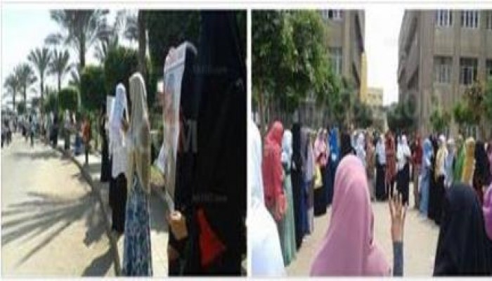 وقفة احتجاجية لطالبات "أزهر تفهنا الاشراف" للمطالبة بحق زملائهن المعتقلين