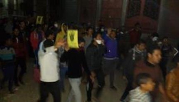 مسيرة ليلية بالإسماعيلية تهتف ضد العسكر الإسماعيلية