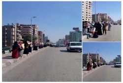 بالصور.. سلسلة بشرية بطنطا احتجاجا على الانقلاب العسكري