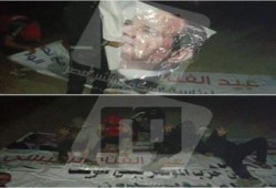 مجهولون يزيلون لافتات تأييد السيسي ‏ببني سويف