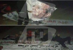 مجهولون يزيلون لافتات تأييد السيسي ‏ببني سويف