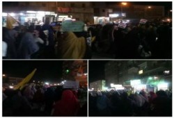 ثوار السويس في مسيرة ليلية يهتفون: "مش هنسيب الحق فاهمين ولا لأ"