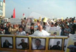 مسيرة صباحية حاشدة بفاقوس في جمعة ‫"‏قاطع رئاسة الدم‬"