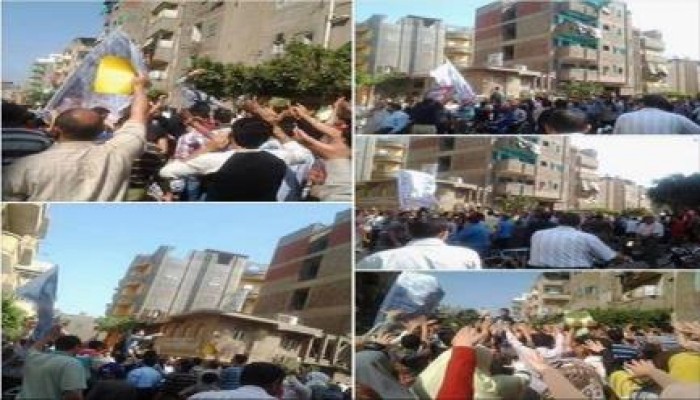 مسيرة حاشدة لأهالي المنزلة في جمعة "قاطعوا رئاسة الدم"