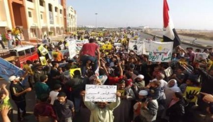 مسيرة لتحالف دعم الشرعية بفاقوس لرفض حكم العسكر في جمعة قاطع رئاسة الدم