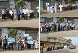 سلسلة بشرية حاشدة بزفتي ضد الانقلاب في اسبوع تسقط رئاسة الدم