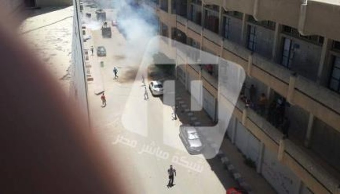 قوات أمن الانقلاب تدنس الحرم الجامعي بالمنصورة وتخطف طالبتين