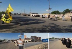 بالصور سلاسل بشريه بمسقط راس الرئيس الشرعى محمد مرسى رفضا لحكم العسكر