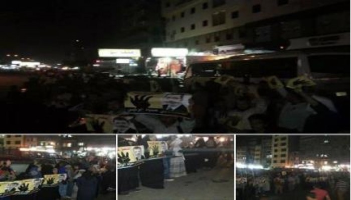 وقفة مسائية حاشدة ضد حكم العسكر بشبرا الخيمة