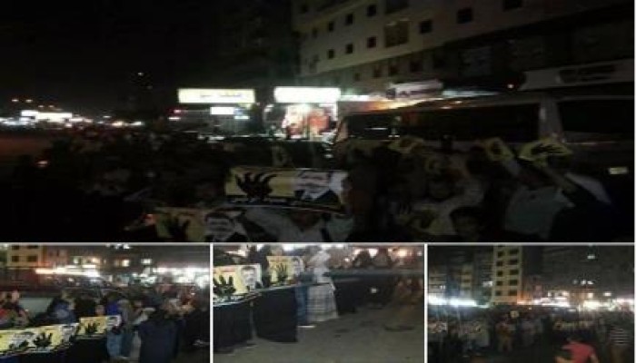 وقفة مسائية حاشدة ضد حكم العسكر بشبرا الخيمة
