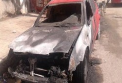 مجهولون يشعلون النيران في سيارة  منسق حملة السيسي بالشرقية
