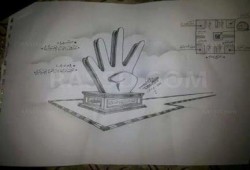 أحد معتقلي سجن طرة يرسم مشروع تمثال بديل للنصب التذكاري برابعة العدوية