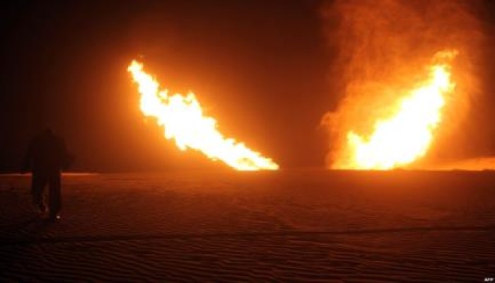 تفجير خط غاز "إسرائيلي" شمال سيناء