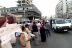 سلسلة بشرية لأحرار بورسعيد ضد الانقلاب الدموي (صور وفيديو)