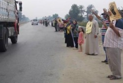 الشرقية: سلاسل بشرية صباحية بفاقوس وبلبيس وكفر صقر رفضاً للانقلاب العسكري (صور)