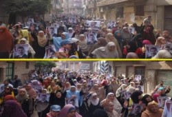 حشود مهولة في مسيرة منيا القمح ضد الانقلاب