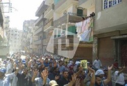 إحدى مسيرات المنيا الـ 12 في جمعة "قاطع رئاسة الدم"