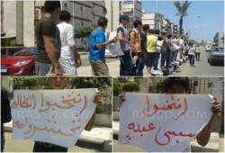 ‏انتخابات  العسكر: سلسلة بشرية رفضًا للانقلاب ببورسعيد