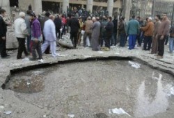 عقب فوز السيسي  النحس ... هبوط أرضي بشبرا يسبب تكدسا مروريا