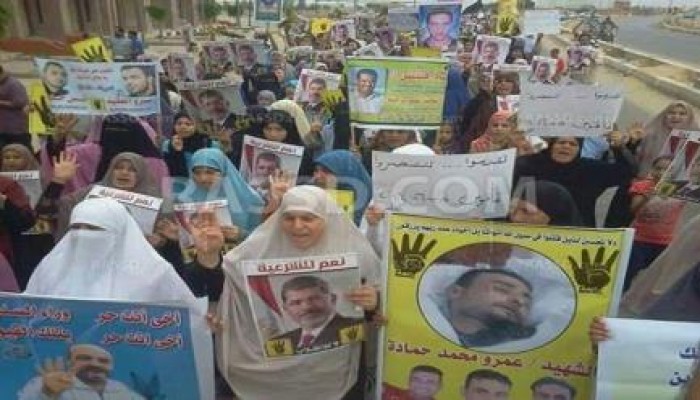 الشرقية : مسيرة حاشدة ضد الانقلاب بفاقوس ضد الانقلاب العسكري