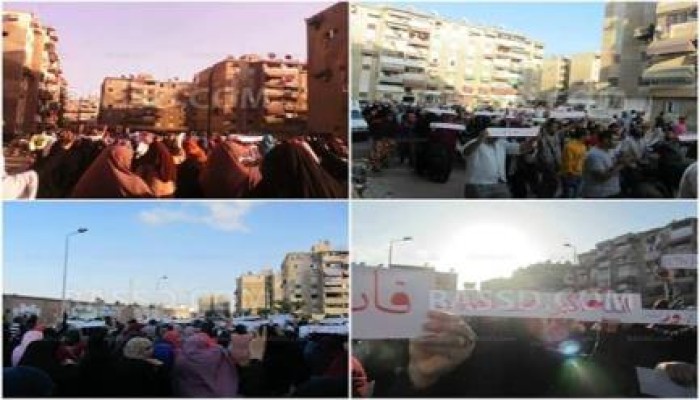 تظاهرة لأهالي ‫ ‏بورسعيد‬ تنديدًا بالترحيل المفاجئ للمعتقلين إلى سجن جمصة