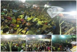 بالصور - الجيزة :منصة وحشود كبيرة بناهيا تحت شعار يوم من رابعة مساء اليوم ضد الانقلاب