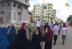 بالفيديو: مسيرة صباحية لثوار منية النصر الدقهلية في مستهل اسبوع (العسكر فاكرينها تكية)