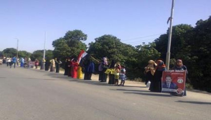 سلسلتان بشريتان ضد الانقلاب بالقصاصين وأبو صوير