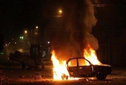 مجهولون يشعلون النيران فى سيارة نائب رئيس مدينة المحلة